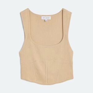 NWT Lost + Wander Moira Corset Knit Top – Women's Tan Ribbed Crop Top